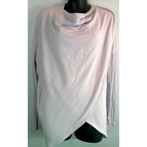Athleta Purana Soft Nirvana Wrap Cover Sweatshirt Hoodie 486073 Small‎ Violet - Picture 1 of 5